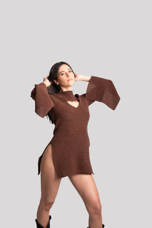 Dress Crochet Brown